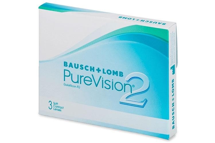 Контактни лещи Месечни PureVision 2 (3 лещи)