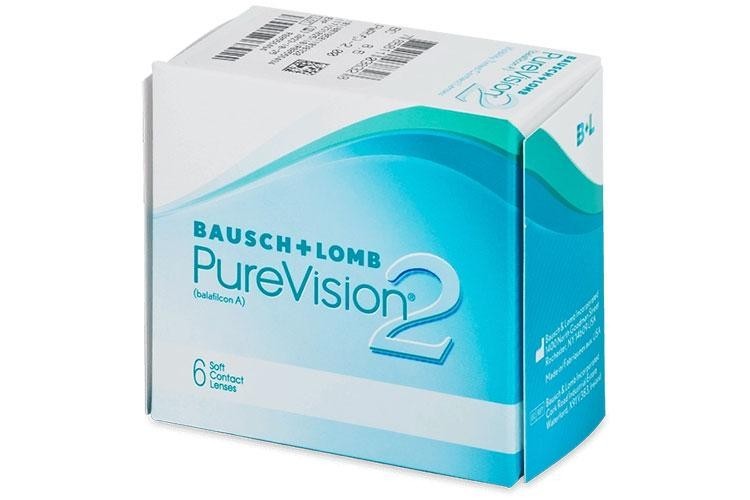 Контактни лещи Месечни PureVision 2 (6 лещи)