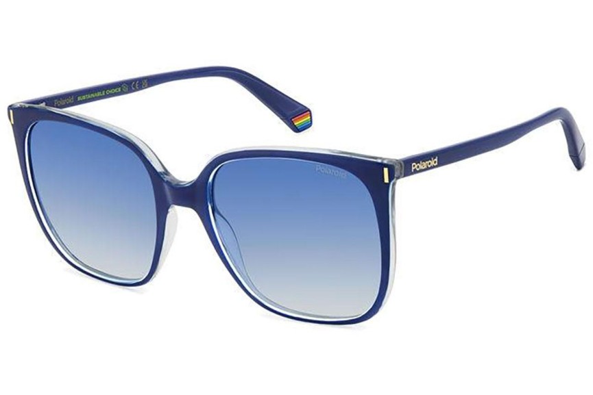 Слънчеви очила Polaroid PLD6218/S PJP/Z7 Polarized Квадратни Синя