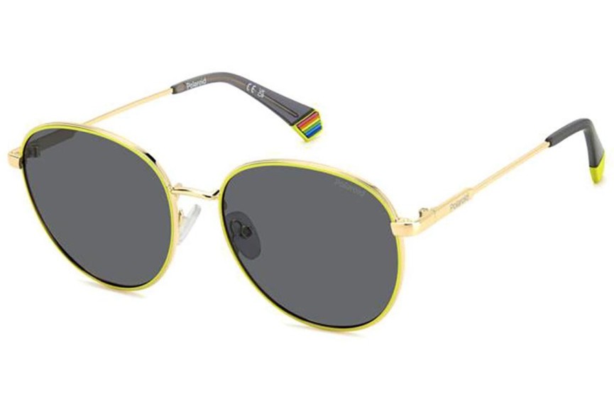 Слънчеви очила Polaroid PLD6215/S/X DYG/M9 Polarized Заоблени Златна