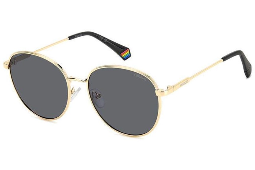 Слънчеви очила Polaroid PLD6215/S/X 2F7/M9 Polarized Заоблени Златна