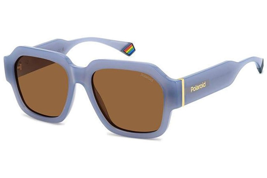 Слънчеви очила Polaroid PLD6212/S/X MVU/HE Polarized Правоъгълни Синя