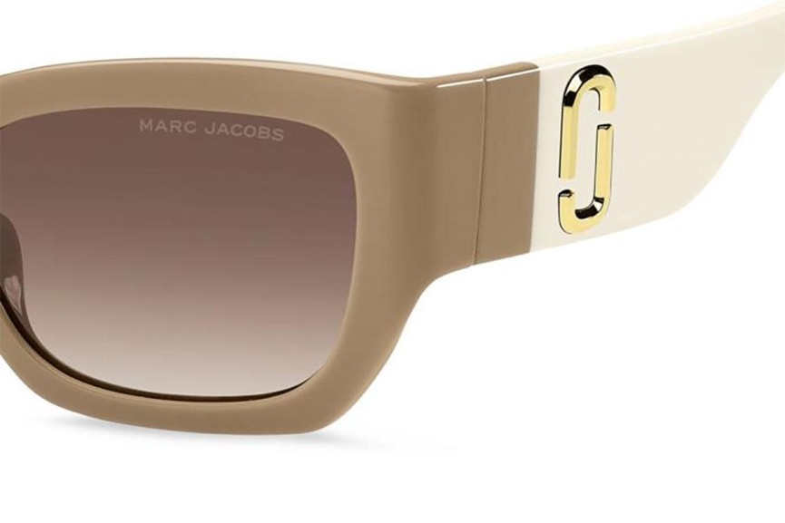 Слънчеви очила Marc Jacobs MARC723/S 10A/HA Правоъгълни Бежова