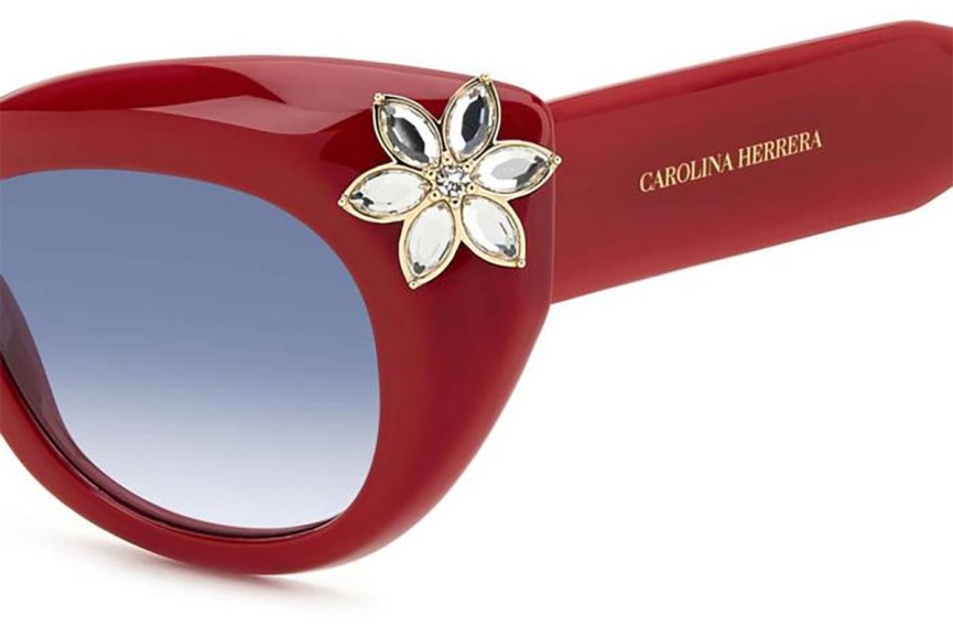 Слънчеви очила Carolina Herrera HER0215/S C9A/08 Око на котка Червена