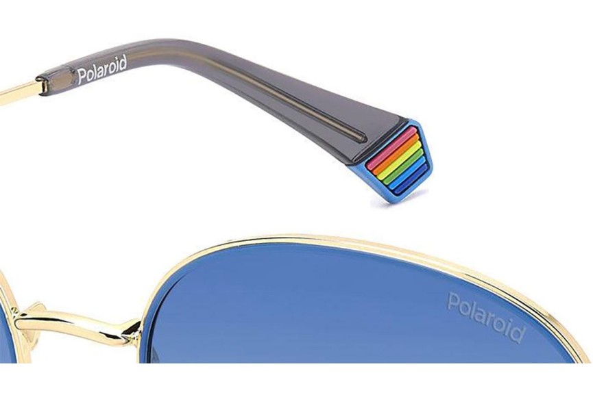 Слънчеви очила Polaroid PLD6215/S/X LKS/Z7 Polarized Заоблени Златна