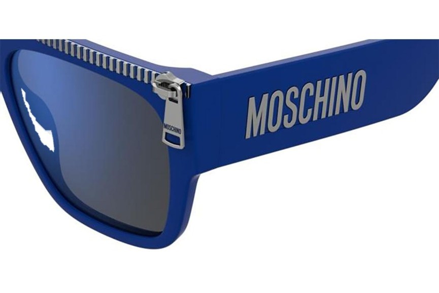 Слънчеви очила Moschino MOS165/S PJP/XT Flat Top Синя