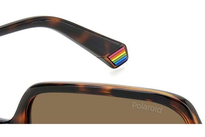 Слънчеви очила Polaroid PLD6219/S 086/SP Polarized Квадратни Хавана