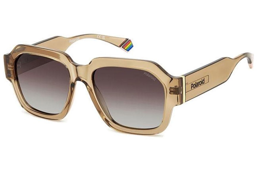 Слънчеви очила Polaroid PLD6212/S/X 10A/LA Polarized Правоъгълни Бежова