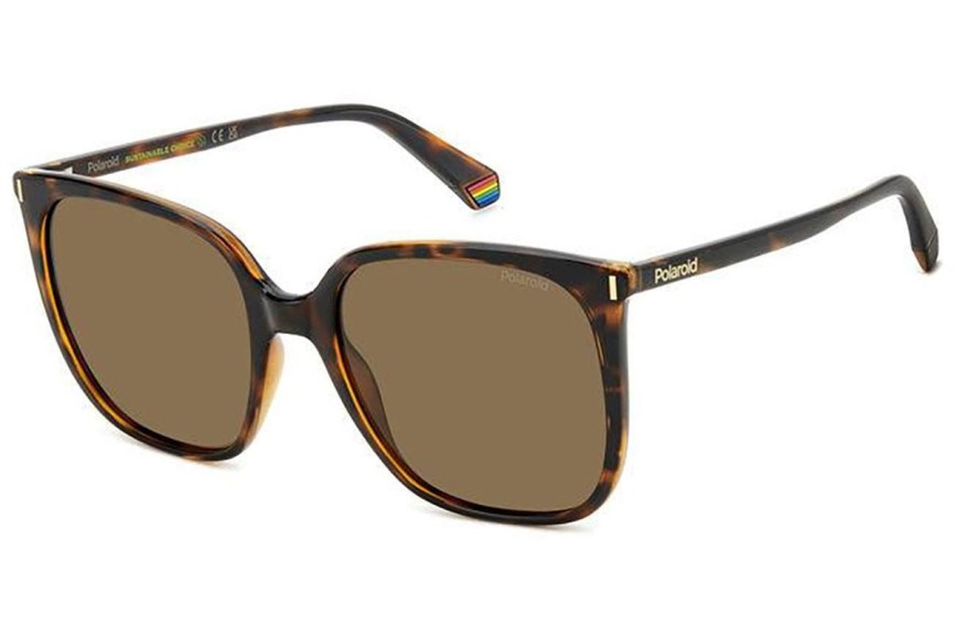 Слънчеви очила Polaroid PLD6218/S 086/SP Polarized Квадратни Хавана