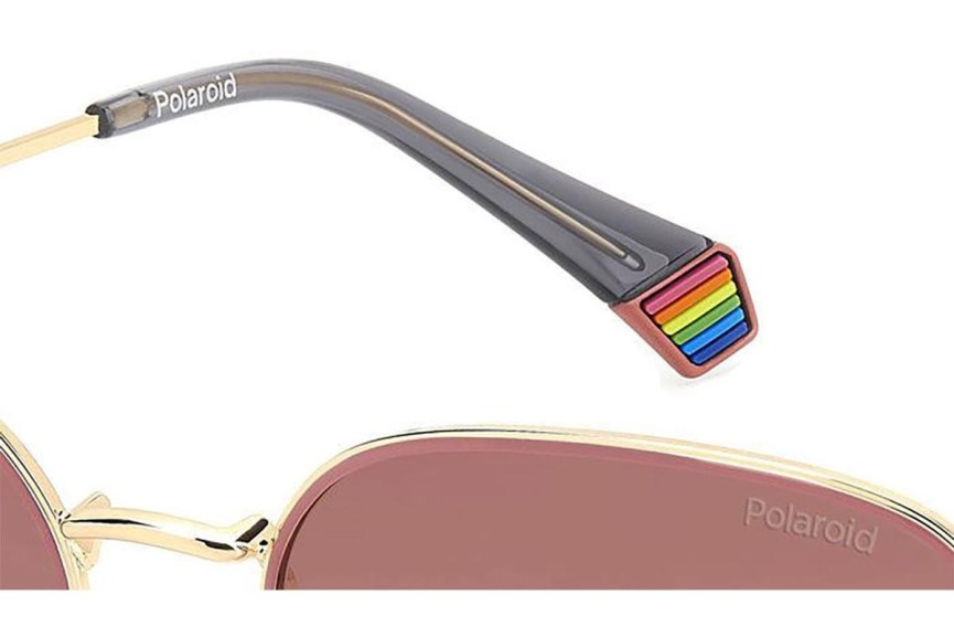 Слънчеви очила Polaroid PLD6214/S/X EYR/GC Polarized Правоъгълни Златна