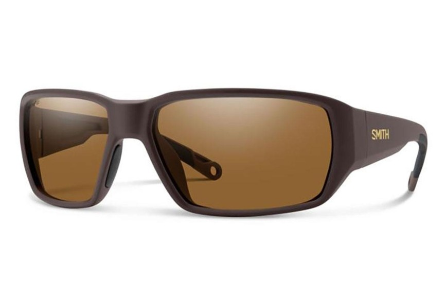 Слънчеви очила Smith HOOKSET 79U/L5 Polarized Правоъгълни Кафява