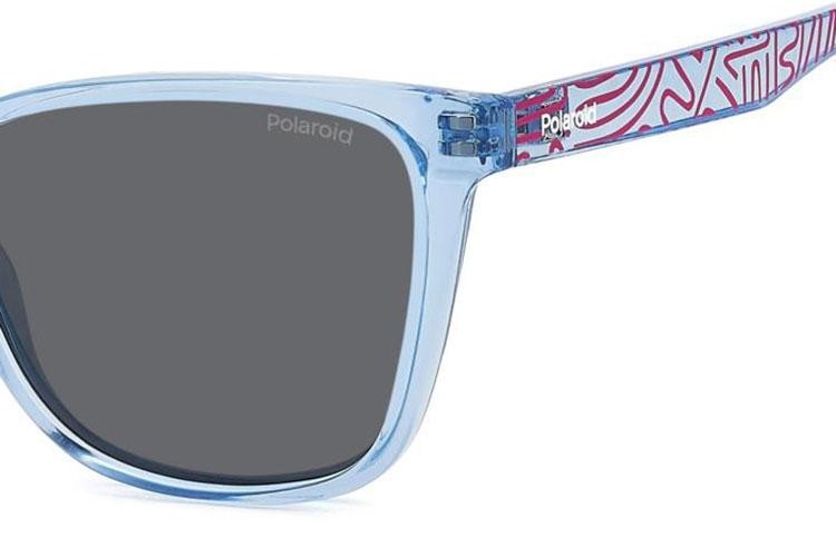 Слънчеви очила Polaroid Junior PLD8062/S MVU/M9 Polarized Око на котка Синя