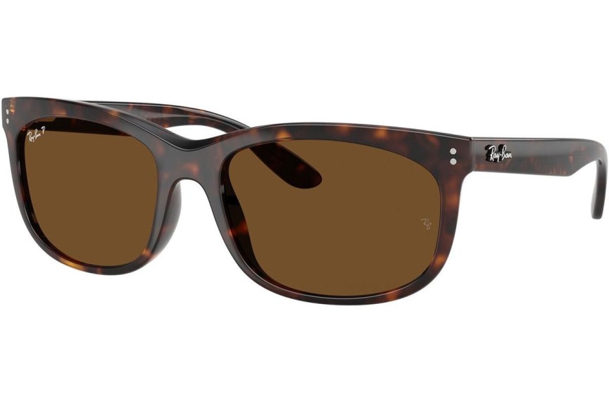 Слънчеви очила Ray-Ban RB2389 902/57 Polarized Правоъгълни Хавана