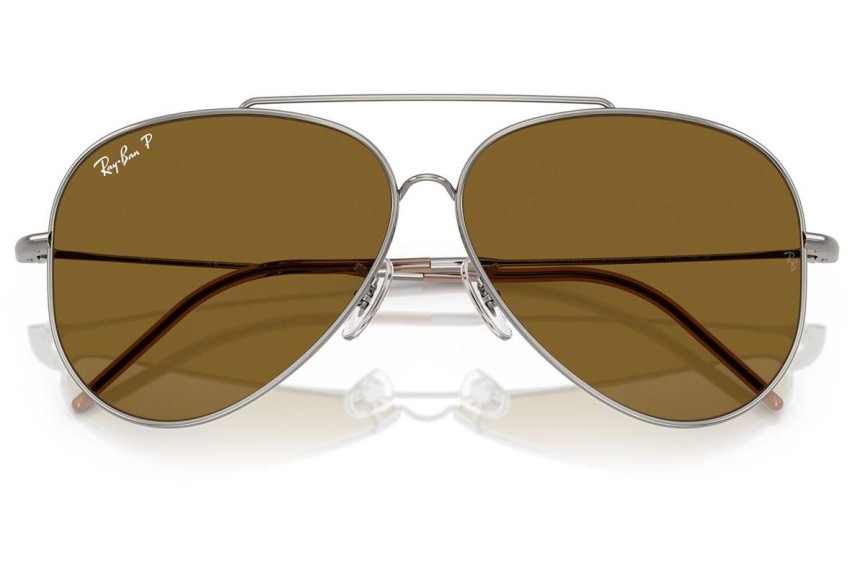 Слънчеви очила Ray-Ban Aviator Reverse RBR0101S 004/83 Polarized Пилотни Сребърна