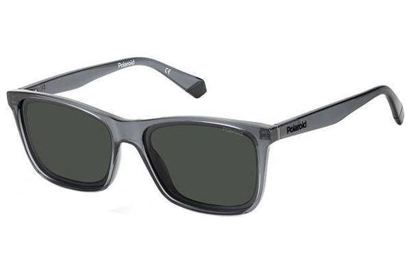 Слънчеви очила Polaroid PLD6144/S KB7/M9 Polarized Квадратни Сива