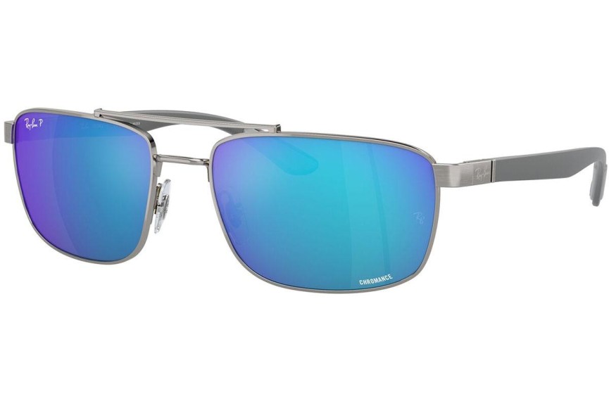 Слънчеви очила Ray-Ban RB3737CH 004/A1 Polarized Правоъгълни Сива