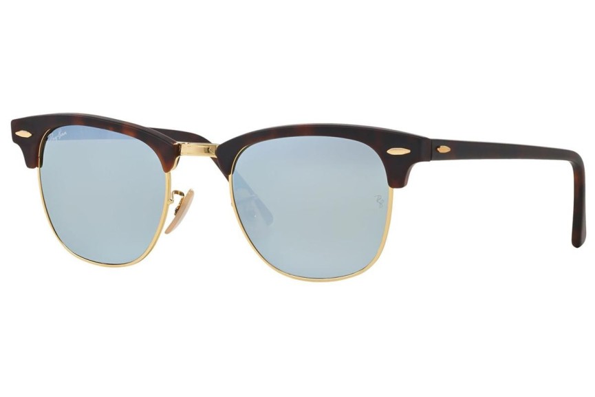 Слънчеви очила Ray-Ban Clubmaster Flash Lenses RB3016 114530 По веждите Хавана