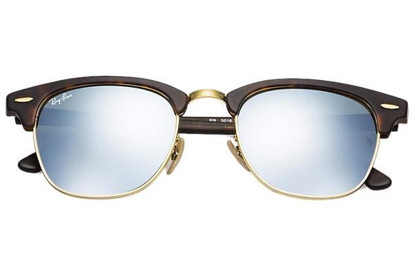 Слънчеви очила Ray-Ban Clubmaster Flash Lenses RB3016 114530 По веждите Хавана