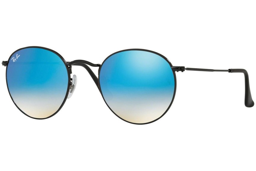 Слънчеви очила Ray-Ban Round Metal Flash Lenses Gradient RB3447 002/4O Заоблени Черна