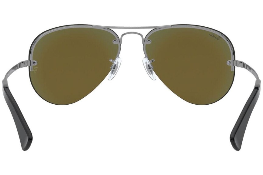 Слънчеви очила Ray-Ban RB3449 004/55 Пилотни Сива