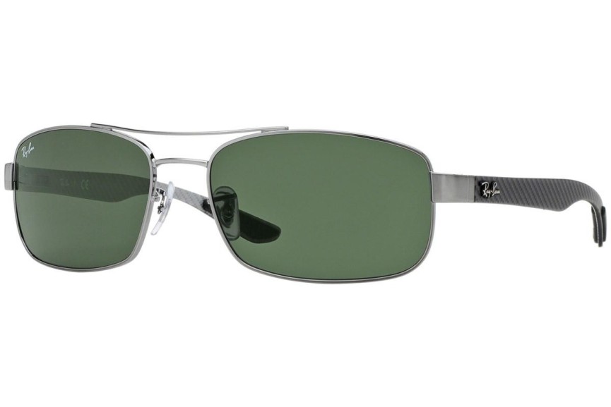 Слънчеви очила Ray-Ban RB8316 004 Правоъгълни Сребърна