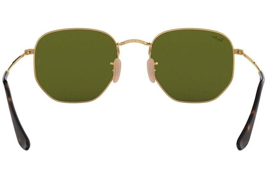 Слънчеви очила Ray-Ban Hexagonal Flat Lenses RB3548N 001/8O Заоблени Златна