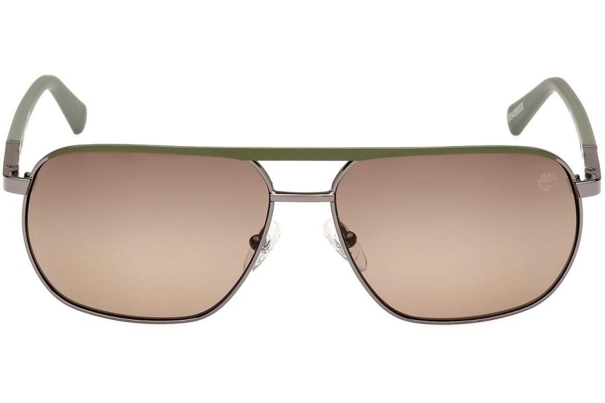 Слънчеви очила Timberland TB00027 06H Polarized Квадратни Сребърна