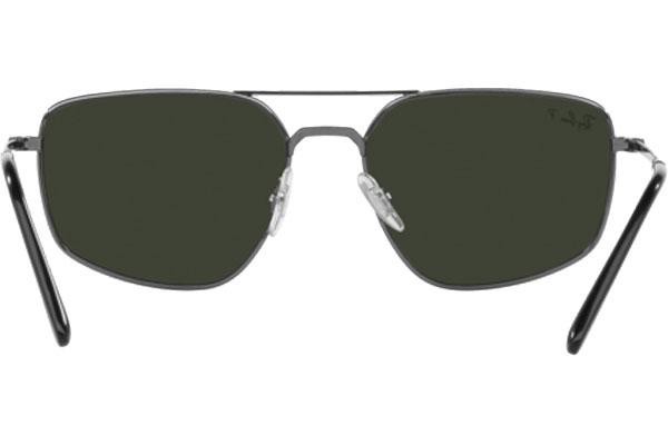 Слънчеви очила Ray-Ban RB3666 004/N5 Polarized Правоъгълни Сива