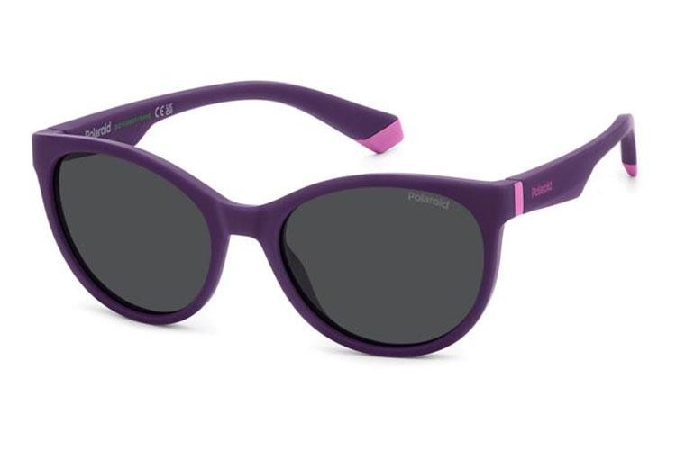 Слънчеви очила Polaroid Junior PLD8065/S B3V/M9 Polarized Око на котка Виолетова