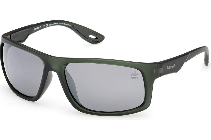 Слънчеви очила Timberland TB00034 97D Polarized Правоъгълни Зелена