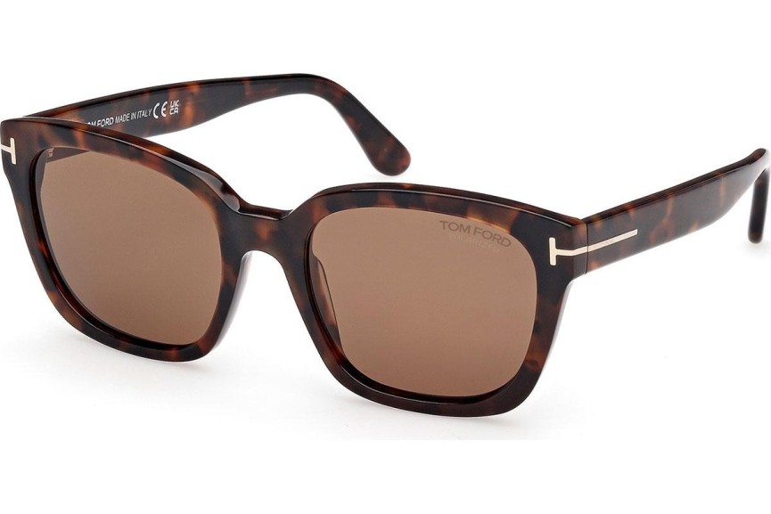 Слънчеви очила Tom Ford Haylay FT1216 52H Polarized Квадратни Хавана