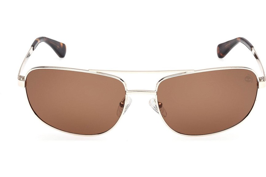 Слънчеви очила Timberland TB00045 32H Polarized Правоъгълни Златна