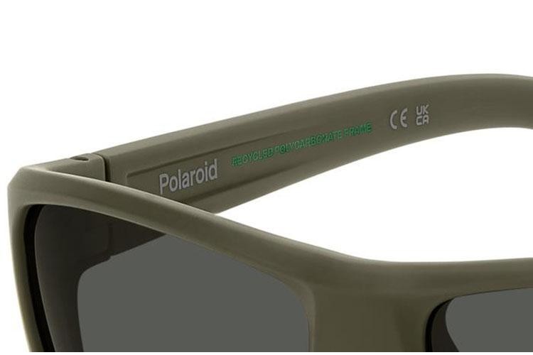 Слънчеви очила Polaroid PLD7057/S DLD/M9 Polarized Правоъгълни Зелена