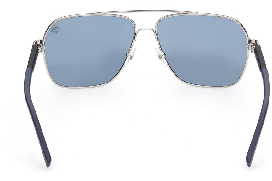 Слънчеви очила Timberland TB9257 10D Polarized Пилотни Сребърна