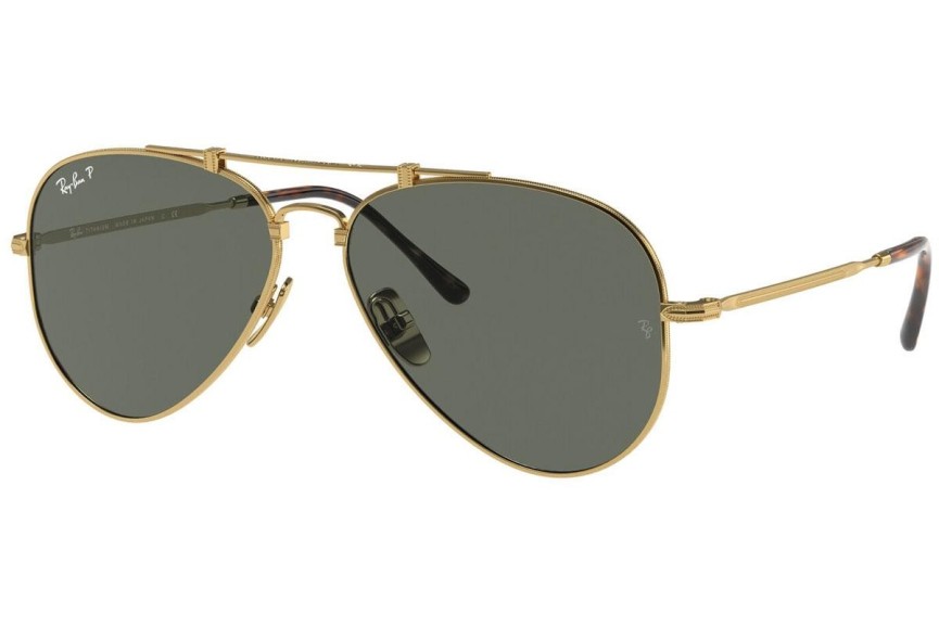 Слънчеви очила Ray-Ban Titanium Titanium Collection RB8125M 9143 Polarized Пилотни Златна