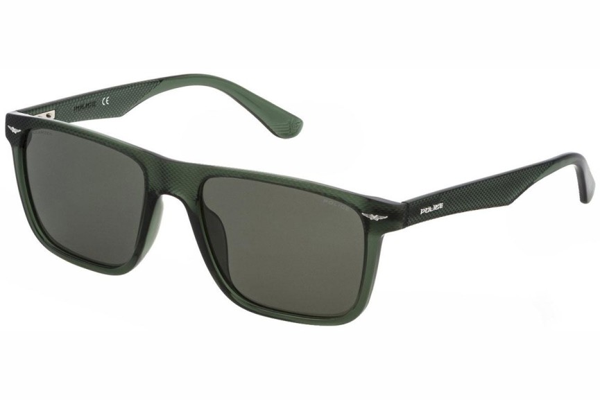 Слънчеви очила Police Gator 2 SPLE02 W05P Polarized Квадратни Зелена