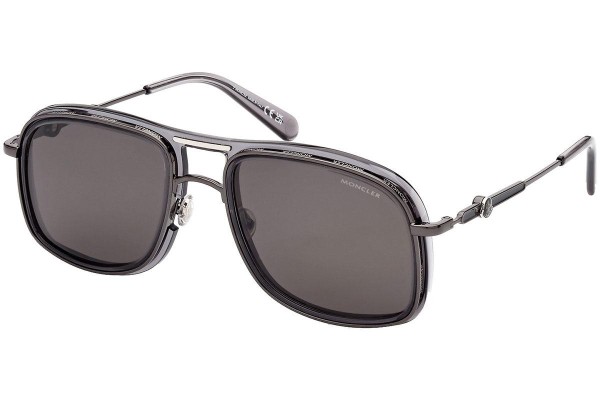 Слънчеви очила Moncler ML0223 01D Polarized Пилотни Черна