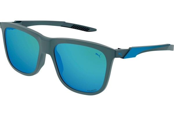 Слънчеви очила Puma PU0360S 003 Polarized Квадратни Синя