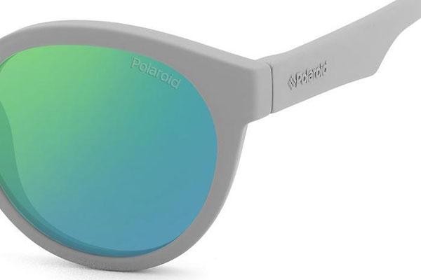 Слънчеви очила Polaroid Junior PLD8019/S RIW/5Z Polarized Заоблени Сива