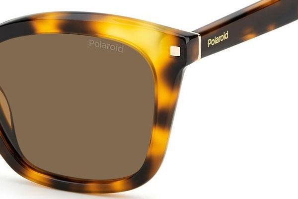 Слънчеви очила Polaroid PLD4110/S/X 086/HE Polarized Квадратни Хавана