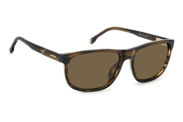 Слънчеви очила Carrera CFLEX08/G/S EX4/SP Polarized Правоъгълни Кафява