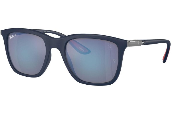 Слънчеви очила Ray-Ban RB4433M F698H0 Polarized Правоъгълни Синя