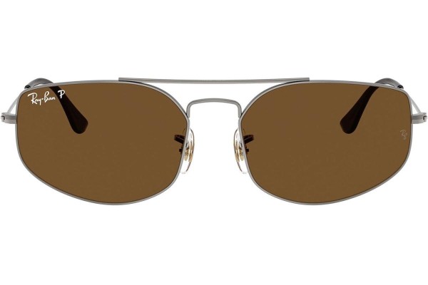 Слънчеви очила Ray-Ban RB3845 004/57 Polarized Правоъгълни Сива