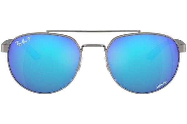 Слънчеви очила Ray-Ban RB3736CH 004/A1 Polarized Правоъгълни Сива