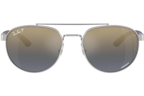 Слънчеви очила Ray-Ban RB3736CH 003/J0 Polarized Правоъгълни Сребърна