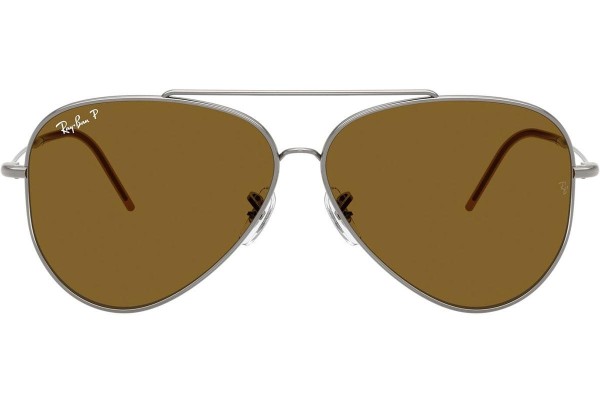 Слънчеви очила Ray-Ban Aviator Reverse RBR0101S 004/83 Polarized Пилотни Сребърна