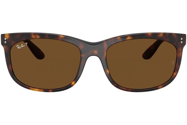 Слънчеви очила Ray-Ban RB2389 902/57 Polarized Правоъгълни Хавана