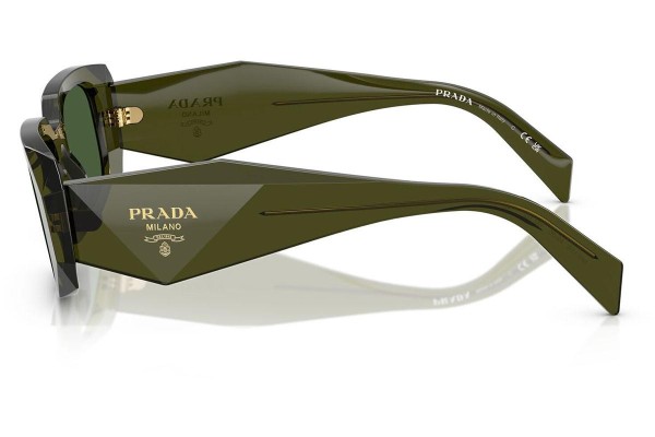 Слънчеви очила Prada PR17WS 19Z1I0 Правоъгълни Зелена