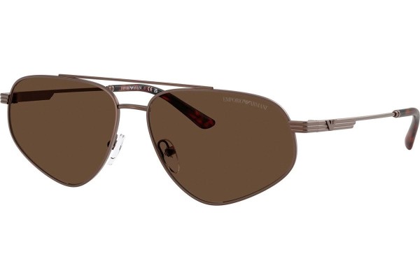 Слънчеви очила Emporio Armani EA2156 300673 Пилотни Кафява