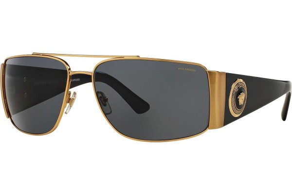 Слънчеви очила Versace VE2163 100281 Polarized Правоъгълни Златна